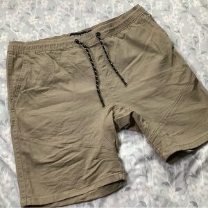 Men's Cargo Shorts with Elastic Drawstring — Khaki